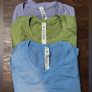 Lululemon Swiftly Tech 2.0 Long Sleeve *hip length (Lot of 3) Size 8 Women’s NWT